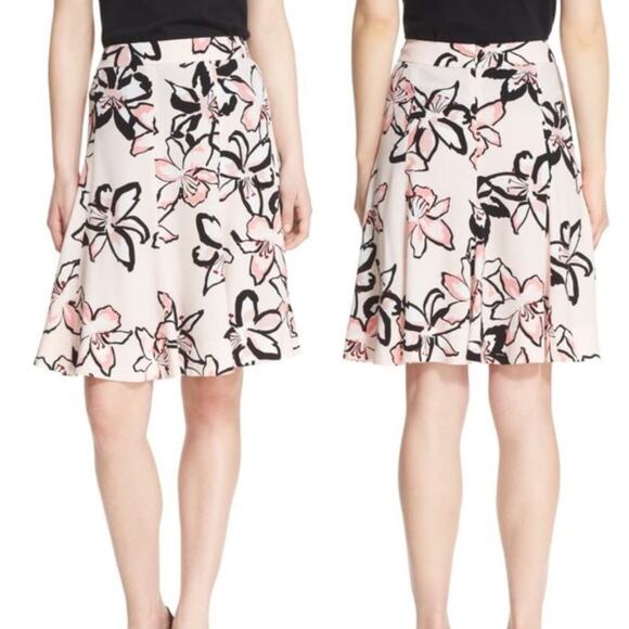 Kate Spade Skirt the Rules Floral Skater Skirt 6 EUC - Picture 1 of 10